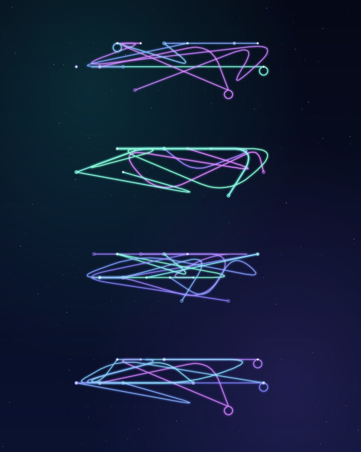 Shall I compare thee, drawn as keyboard paths